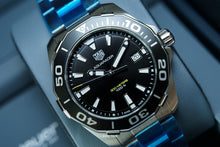 Load image into Gallery viewer, Tag Heuer Aquaracer Black Dial Silver Steel Strap Watch for Men - WAY111A.BA0928
