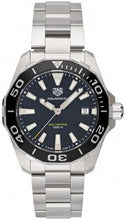 Load image into Gallery viewer, Tag Heuer Aquaracer Black Dial Silver Steel Strap Watch for Men - WAY111A.BA0928