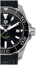 Load image into Gallery viewer, Tag Heuer Aquaracer Black Dial Black Rubber Strap Watch for Men - WAY111A.FT6151
