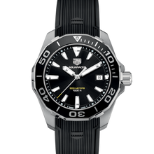 Load image into Gallery viewer, Tag Heuer Aquaracer Black Dial Black Rubber Strap Watch for Men - WAY111A.FT6151