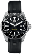 Load image into Gallery viewer, Tag Heuer Aquaracer Black Dial Black Rubber Strap Watch for Men - WAY111A.FT6151