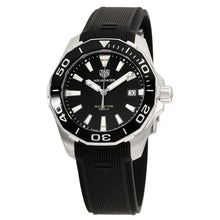 Load image into Gallery viewer, Tag Heuer Aquaracer Black Dial Black Rubber Strap Watch for Men - WAY111A.FT6151