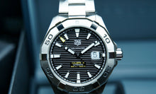 Load image into Gallery viewer, Tag Heuer Aquaracer Automatic Black Dial Silver Steel Strap Watch for Men - WAY2010.BA0927