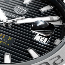 Load image into Gallery viewer, Tag Heuer Aquaracer Automatic Black Dial Silver Steel Strap Watch for Men - WAY2010.BA0927