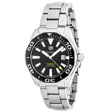 Load image into Gallery viewer, Tag Heuer Aquaracer Black Dial Silver Steel Strap Strap Watch for Men - WAY201A.BA0927
