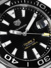 Load image into Gallery viewer, Tag Heuer Aquaracer Black Dial Silver Steel Strap Strap Watch for Men - WAY201A.BA0927