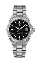 Load image into Gallery viewer, Tag Heuer Aquaracer Automatic Black Dial Silver Steel Strap Watch for Men - WAY2110.BA0928