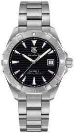 Tag Heuer Aquaracer Automatic Black Dial Silver Steel Strap Watch for Men - WAY2110.BA0928
