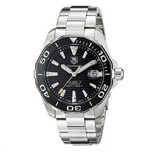 Load image into Gallery viewer, Tag Heuer Aquaracer Automatic Black Dial Silver Steel Strap Watch for Men - WAY211A.BA0928