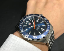 Load image into Gallery viewer, Tag Heuer Formula 1 Quartz Blue Dial Silver Steel Strap Watch for Men - WAZ1010.BA0842