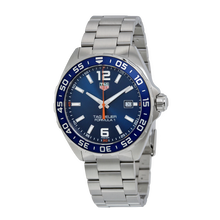 Load image into Gallery viewer, Tag Heuer Formula 1 Quartz Blue Dial Silver Steel Strap Watch for Men - WAZ1010.BA0842