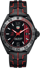 Load image into Gallery viewer, Tag Heuer Formula 1 Senna Special Edition Black Dial Two Tone Rubber Strap Watch for Men - WAZ1014.FT8027