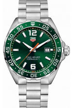 Load image into Gallery viewer, Tag Heuer Formula 1 Limited Edition Green Dial Silver Steel Strap Watch for Men - WAZ1017.BA0842