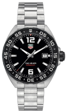 Load image into Gallery viewer, Tag Heuer Formula 1 Quartz Black Dial Silver Steel Strap Watch for Men - WAZ1110.BA0875