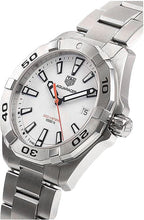 Load image into Gallery viewer, Tag Heuer Aquaracer Quartz White Dial Silver Steel Strap Watch for Men - WBD1111.BA0928