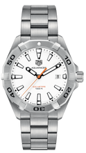 Load image into Gallery viewer, Tag Heuer Aquaracer Quartz White Dial Silver Steel Strap Watch for Men - WBD1111.BA0928