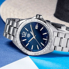Load image into Gallery viewer, Tag Heuer Formula 1 Diamonds Blue Dial Silver Steel Strap Watch for Women - WBJ1416.BA0664