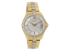 Load image into Gallery viewer, Bulova Crystal Collection Silver Crystal Dial Gold Steel Strap Watch for Women - 98L228