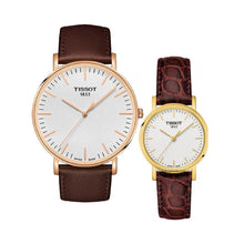 Load image into Gallery viewer, Tissot T Classic Everytime White Dial Brown Leather Strap Watch for Men - T109.610.36.031.00