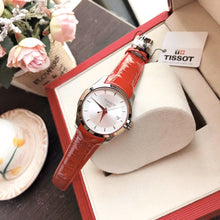 Load image into Gallery viewer, Tissot Couturier Lady Silver Dial Red Leather Strap Watch for Women - T035.210.16.031.01