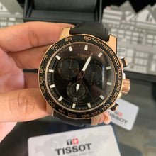 Load image into Gallery viewer, Tissot Supersport Chrono Black Dial Black Leather Strap Watch for Men - T125.617.36.051.00