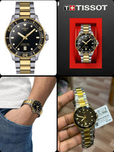Load image into Gallery viewer, Tissot Seastar 1000 Black Dial Two Tone Steel Strap Watch For Men - T120.410.22.051.00
