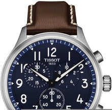 Load image into Gallery viewer, Tissot Chrono XL Vintage Blue Dial Brown Leather Strap Watch For Men - T116.617.16.042.00