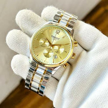 Load image into Gallery viewer, Tissot T Sport Chrono XL Classic Gold Dial Two Tone Steel Strap Watch for Men - T116.617.22.021.00