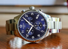 Load image into Gallery viewer, Tissot T Sport Chrono XL Classic Blue Dial Silver Steel Strap Watch For Men - T116.617.11.047.01