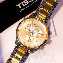 Load image into Gallery viewer, Tissot T Sport Chrono XL Classic Gold Dial Two Tone Steel Strap Watch for Men - T116.617.22.021.00