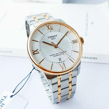 Load image into Gallery viewer, Tissot Chemin des Tourelles Powermatic 80 Helvetic Pride Silver Dial Two Tone Steel Strap Watch for Men - T099.407.22.038.01