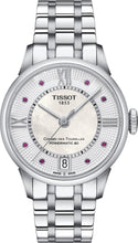 Load image into Gallery viewer, Tissot Chemin Des Tourelles Powermatic 80 Rubies Mother of Pearl Dial Silver Steel Strap Watch For Women - T099.207.11.113.00