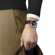 Load image into Gallery viewer, Tissot Gentlemen Black Dial Brown Leather Strap Watch for Men - T127.410.16.051.01