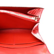 Load image into Gallery viewer, Shiny Alligator Constance Short Wallet Geranium