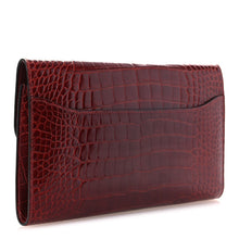 Load image into Gallery viewer, Shiny Alligator Constance Long Wallet Rouge Vif