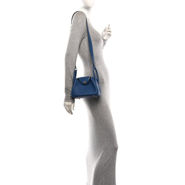 Taurillon Clemence Mini Lindy 20 Bleu Tie