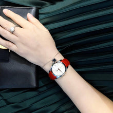 Load image into Gallery viewer, Tissot Couturier Lady Silver Dial Red Leather Strap Watch for Women - T035.210.16.031.01