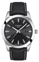 Load image into Gallery viewer, Tissot Gentleman Black Dial Black Leather Strap Watch For Men - T127.410.16.051.00