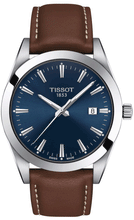 Load image into Gallery viewer, Tissot Gentleman Blue Dial Brown Leather Strap Watch For Men - T127.410.16.041.00