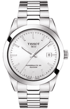 Load image into Gallery viewer, Tissot Gentleman Powermatic 80 Silicium Silver Dial Silver Steel Strap Watch For Men - T127.407.11.031.00