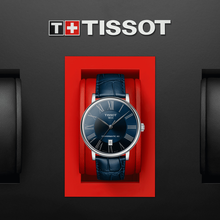 Load image into Gallery viewer, Tissot Carson Premium Powermatic 80 Blue Dial Blue Leather Strap Watch For Men - T122.407.16.043.00