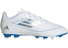Load image into Gallery viewer, adidas F50 Club FG/MG Cloud White Silver Metallic (Kids)