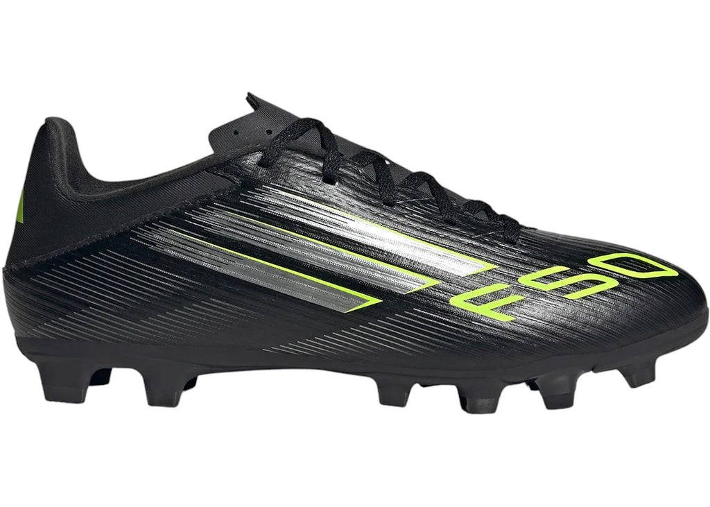 adidas F50 Club FG/MG Core Black Iron Metallic Lucid Lemon