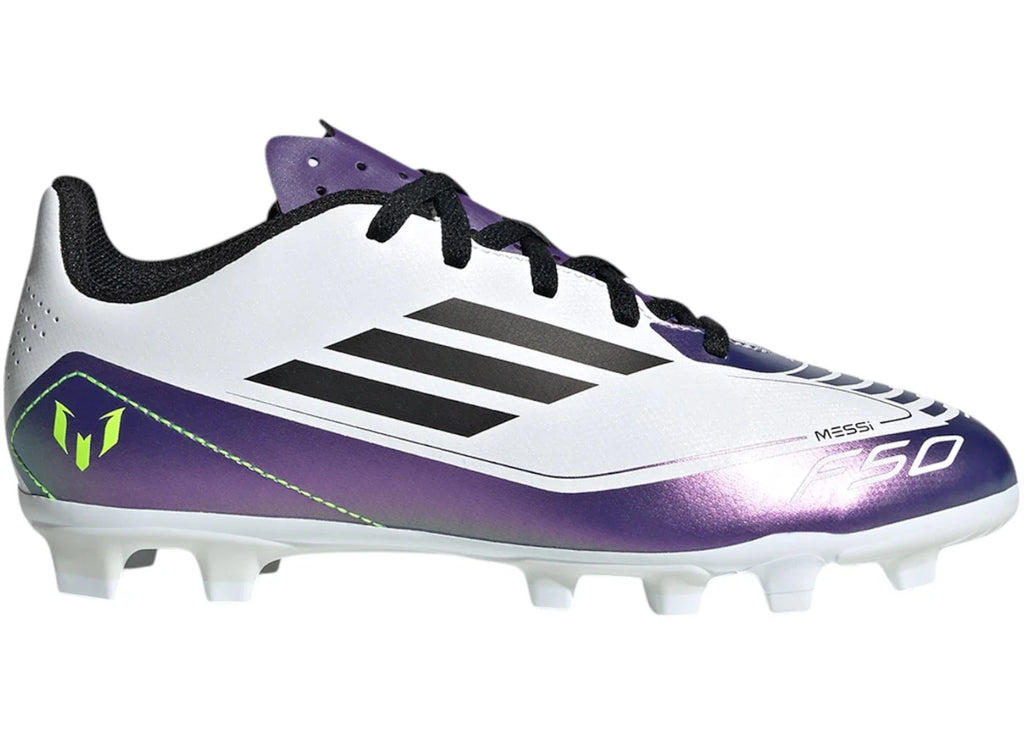 adidas F50 Club Multi-Ground Messi Cloud White Core Black Purple (GS)