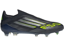 Load image into Gallery viewer, adidas F50 Elite Laceless FG Core Black Iron Metallic Lucid Lemon