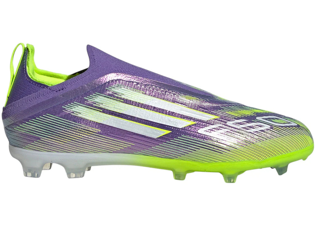 adidas F50 Elite Laceless FG Purple Rush Cloud White Lucid Lemon (GS)