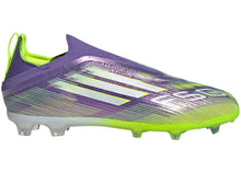 Load image into Gallery viewer, adidas F50 Elite Laceless FG Purple Rush Cloud White Lucid Lemon (GS)
