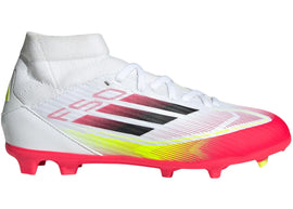 adidas F50 League FG/MG Cloud White Core Black Solar Yellow (Kids)