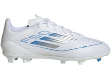 Load image into Gallery viewer, adidas F50 League FG/MG Cloud White Silver Metallic (Kids)