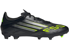 Load image into Gallery viewer, adidas F50 League FG/MG Core Black Iron Metallic Lucid Lemon